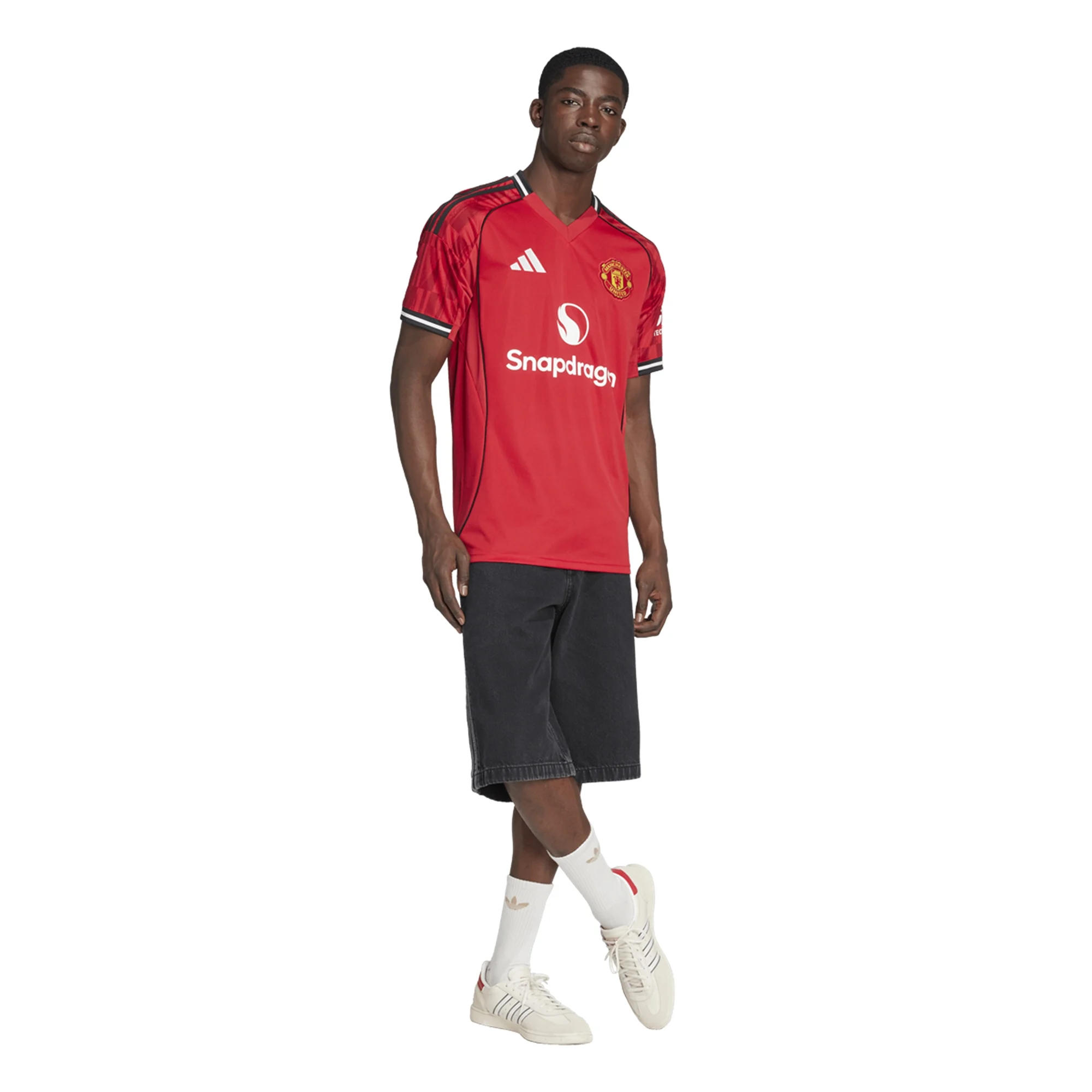 adidas Dorgu Men's Manchester United Home Jersey 25/26 w/ EPL + NRFR Patches (Red)