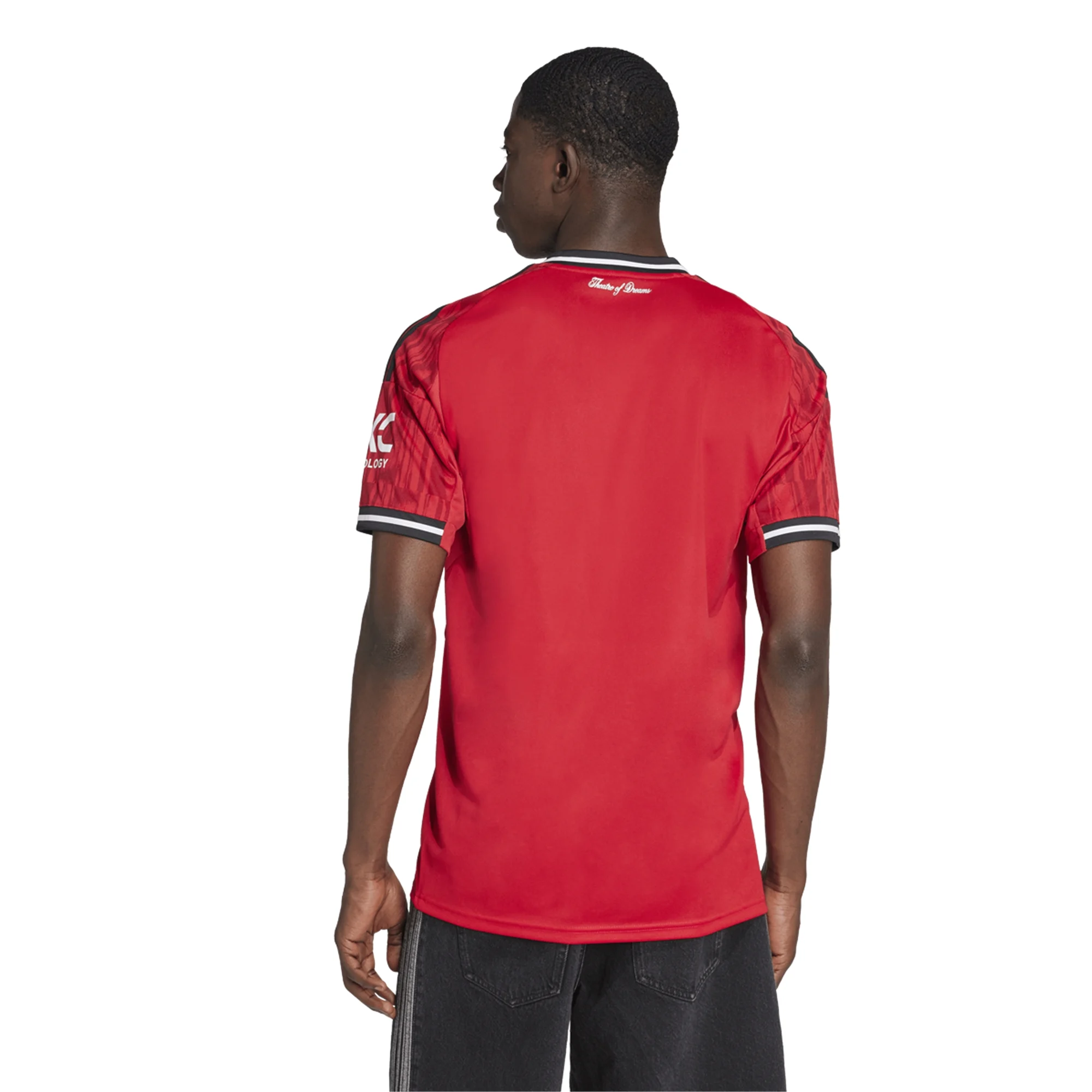 adidas Mbeumo Men's Manchester United Home Jersey 25/26 w/ EPL + NRFR Patches (Red)