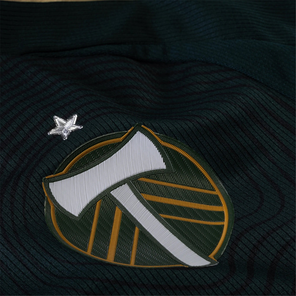 adidas Ian Smith Portland Timbers Authentic Home Jersey w/ MLS & Apple Patch 25/26 (Green/Gold)