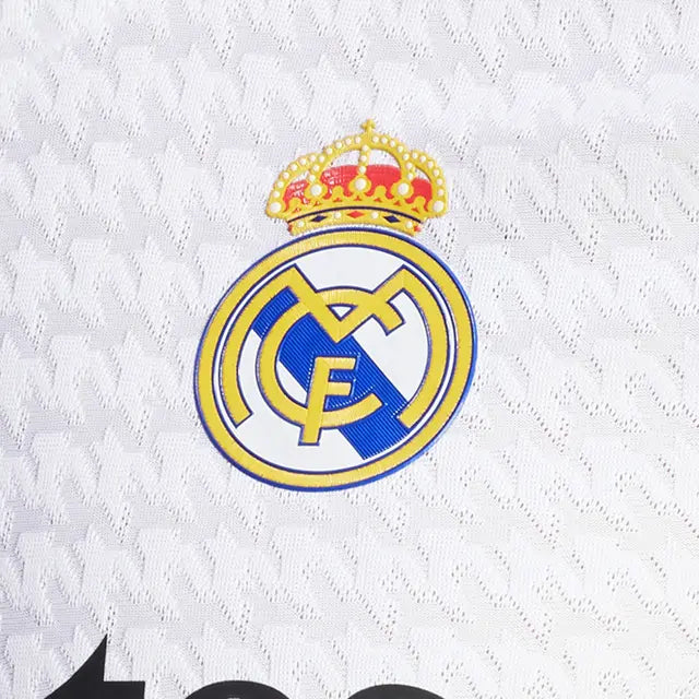 adidas Vallejo Real Madrid Authentic Home Jersey w/ La Liga Patches 24/25 (White/Black)