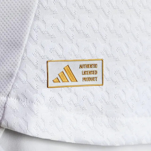 adidas Jude Bellingham Real Madrid Authentic Home Jersey w/ Champions League Patches 24/25 (White/Black)