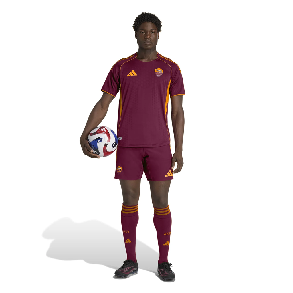 adidas Roma Authentic Wesley França Home Jersey w/ Serie A Patch 25/26 (Burgundy)