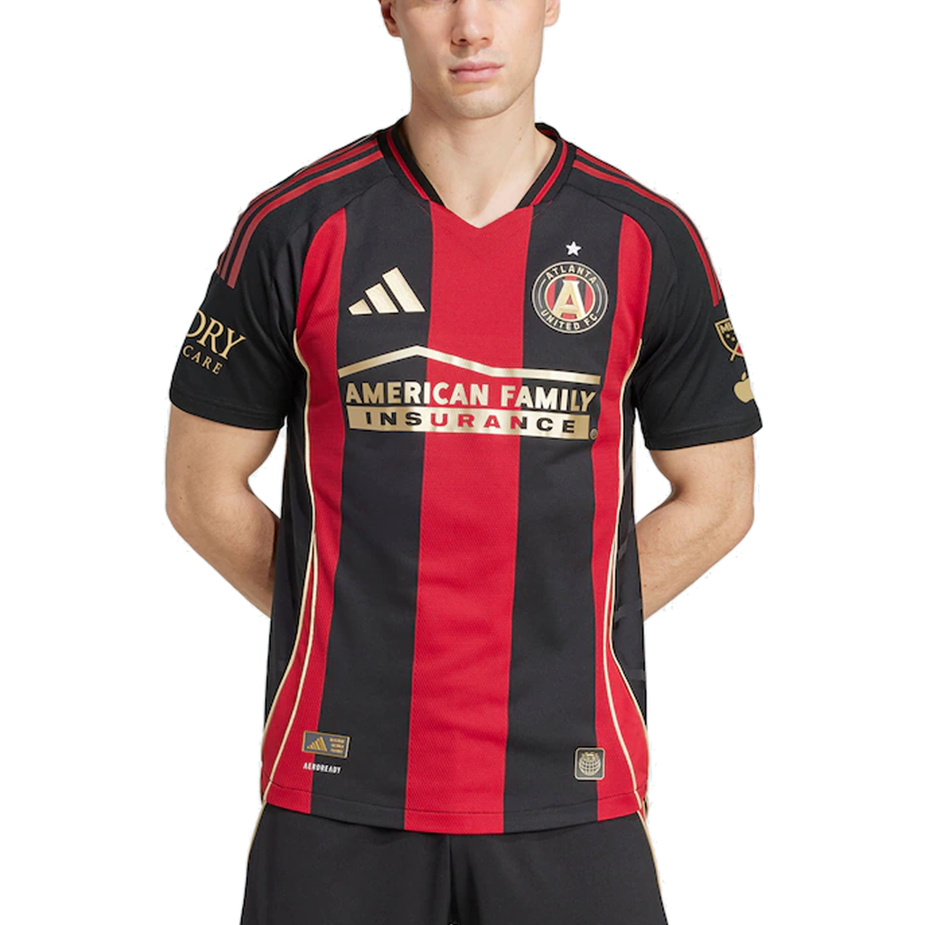 adidas Mateusz Klich Atlanta United Authentic Home Jersey w/ MLS Patches 25/26 (Red/Black)