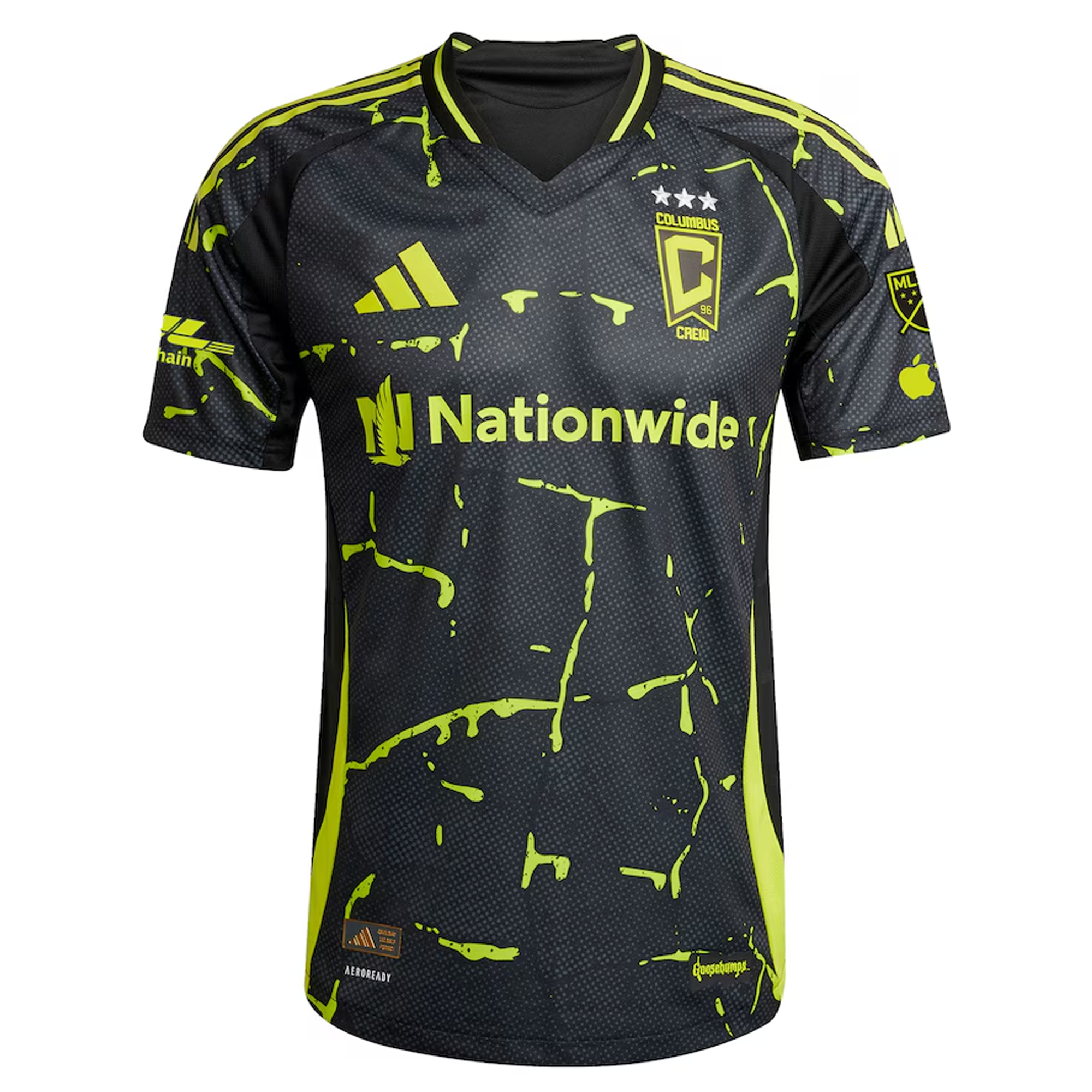 adidas Mohamed Farsi Columbus Crew Authentic Away Jersey w/ MLS Patches 25/26 (Black/Yellow)