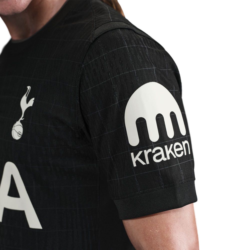 Nike Johnson Tottenham Hotspur Authentic Away Jersey 25/26 w/ EPL Patch (Black/Iron)