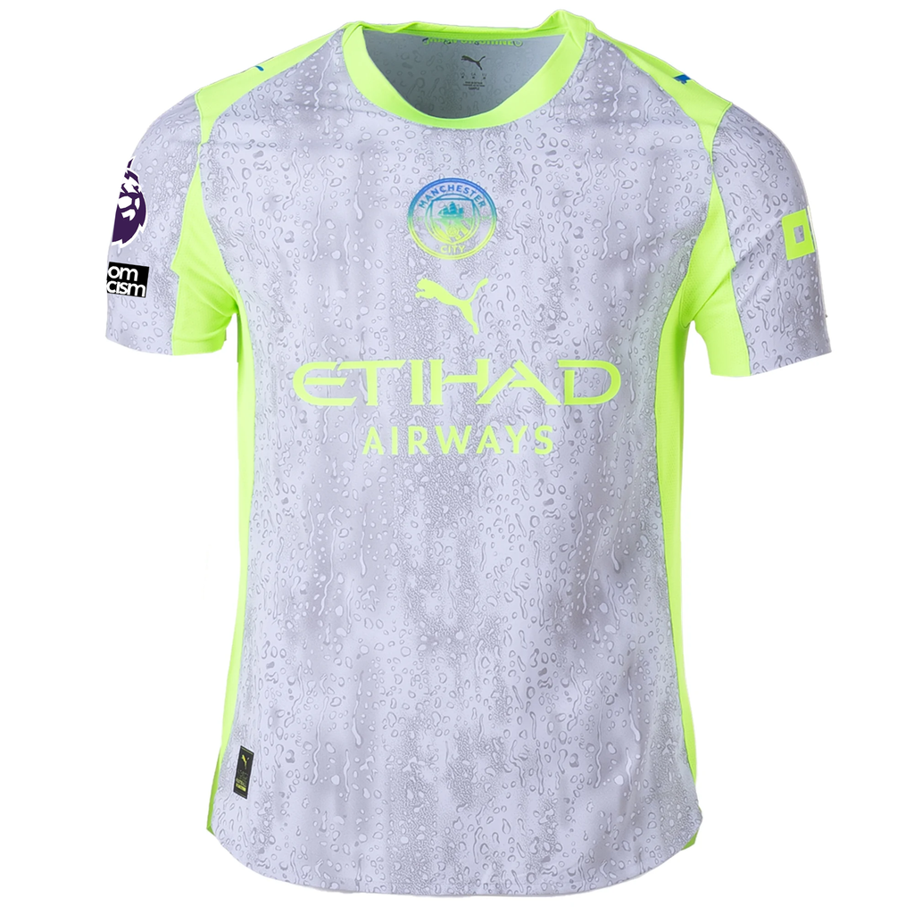 Puma Manchester City Authentic Gvardiol Third Jersey w/ EPL + No Room For Racism 25/26 (Cool Weather/Pro Green)