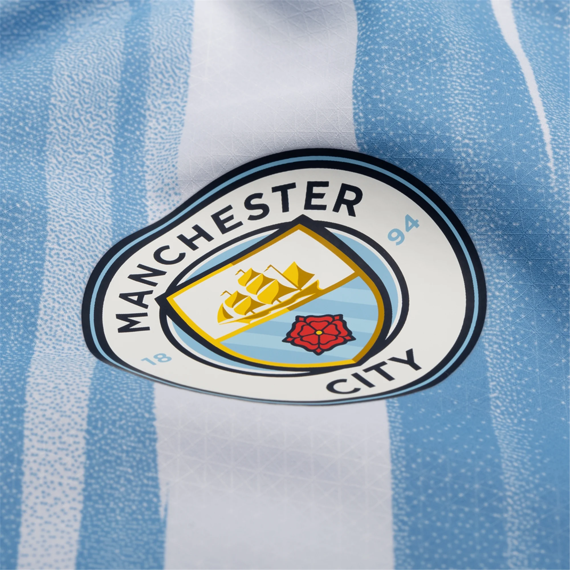 Puma Manchester City Authentic Matheus N. Home Jersey w/ Champions League Patches 25/26 (Team Light Blue/White)