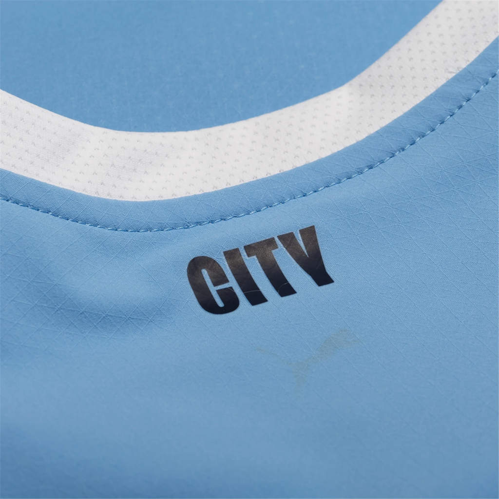 Puma Manchester City Authentic Foden Home Jersey w/ EPL + No Room For Racism Patches 25/26 (Team Light Blue/White)